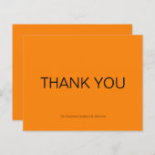 バジェットシンプルオータムオレンジサンキューカード (正面/裏面)