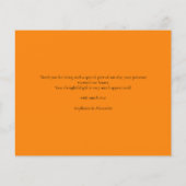 バジェットシンプルオータムオレンジサンキューカード (裏面)