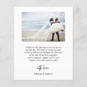 バジェットシンプルコラーゲ結婚のサンキューフライヤー チラシ (裏面)