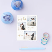 バジェットシンプルコラーゲ結婚のサンキューフライヤー チラシ (シングル)