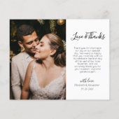 バジェットシンプルコラーゲ結婚のサンキューフライヤー チラシ (裏面)