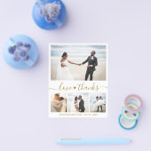 バジェットシンプルコラーゲ結婚のサンキューフライヤー チラシ (シングル)