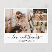 バジェットシンプルコラーゲ結婚のサンキューフライヤー チラシ (正面)