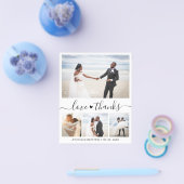 バジェットシンプルコラーゲ結婚のサンキューフライヤー チラシ (シングル)