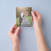 バジェットシンプルタイポグラフィ2フォト結婚の感謝していユーザ チラシ (手)