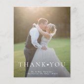 バジェットシンプルタイポグラフィ2フォト結婚の感謝していユーザ チラシ (正面)