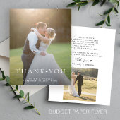 バジェットシンプルタイポグラフィ2フォト結婚の感謝していユーザ チラシ