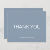 バジェットシンプルダスティブルーランドスケープサンキューカード (正面/裏面)