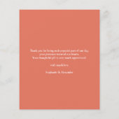 バジェットシンプルテラコッタポートレートサンキューカード (裏面)