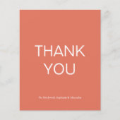 バジェットシンプルテラコッタポートレートサンキューカード (正面)