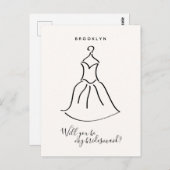 バジェットシンプルドレスブリーズメイド提案カード ポストカード (正面/裏面)