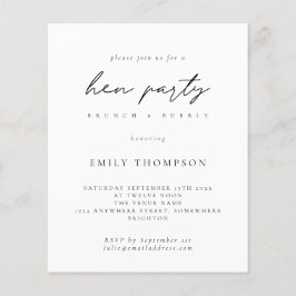 バジェットシンプルパーティーブルンチバブリー招待状