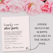 バジェットシンプルピンクウェディングレセプション招待状