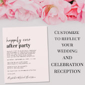 バジェットシンプルピンクウェディングレセプション招待状