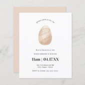 バジェットシンプルピンクミニマルの水の色イースターエッグ (正面/裏面)