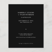 バジェットシンプルフォトエレガントな結婚式の日付を保存 (裏面)