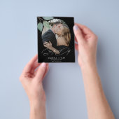 バジェットシンプルフォトエレガントな結婚式の日付を保存 チラシ (手)