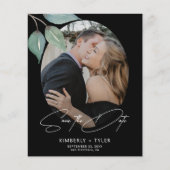 バジェットシンプルフォトエレガントな結婚式の日付を保存 チラシ (正面)