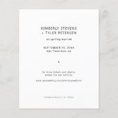 バジェットシンプルフォトエレガントな結婚式の日付を保存 チラシ (裏面)