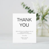 バジェットシンプルフォトカスタムサンキューカード (スタンド正面)