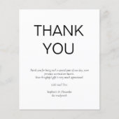 バジェットシンプルフォトカスタムサンキューカード (正面)