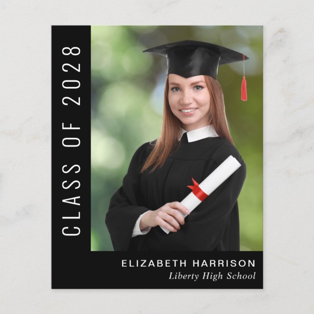 バジェットシンプルフォトブラック卒業 (正面)