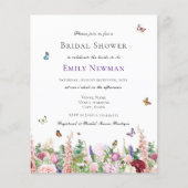 バジェットシンプルフローラバタフライブライダルシャワー (正面)