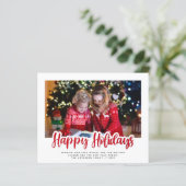 バジェットシンプルホテルハッピーホリデイズフォトホリデーカード (スタンド正面)