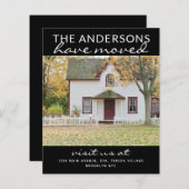 バジェットシンプルホームフォトムービングブラックアナウンス (正面/裏面)