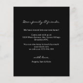 バジェットシンプルホームフォトムービングブラックアナウンス (裏面)