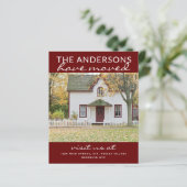 バジェットシンプルホームフォトムービングレッドアナウンスメント (スタンド正面)