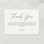 バジェットシンプルボタニカル感謝してい卒業あなた エンクロージャーカード (裏面)