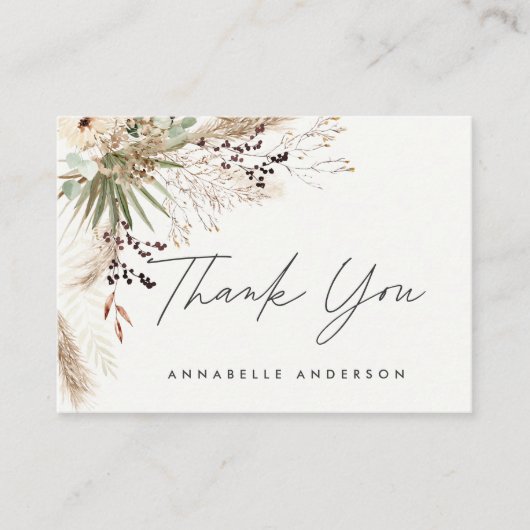 バジェットシンプルボタニカル感謝してい卒業あなた エンクロージャーカード (正面)