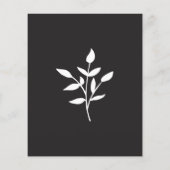 バジェットシンプルボタニカル結婚式招待状 (裏面)