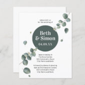 バジェットシンプルボタニッ葉ク落ちくのグリーンズ結婚ズ (正面/裏面)