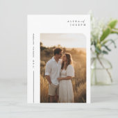 バジェットシンプルミニマリストBoho Photo結婚's 招待状 (スタンド正面)