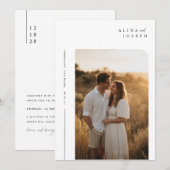 バジェットシンプルミニマリストBoho Photo結婚's 招待状 (正面/裏面)