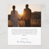 バジェットシンプルミニマル結婚リストの写真 (裏面)