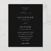 バジェットシンプルミニマ結婚リスト – 黒 (正面)