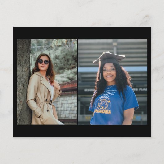 バジェットシンプルモダン写真3枚の写真を感謝してい卒業した (裏面)