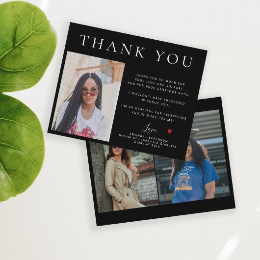 バジェットシンプルモダン写真3枚の写真を感謝してい卒業した