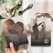 バジェットシンプルモダン2フォト結婚式招待状 招待状