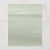 バジェットシンプルユーカリプスグリーンリーブライダルブランチ (裏面)