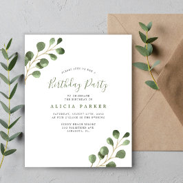 バジェットシンプルユーカリ誕生日パーティー