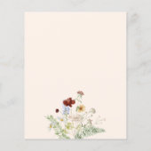 バジェットシンプルワイルドフラワーズブライダルブランチ招待状 (裏面)