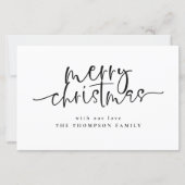 バジェットシンプル任意の色メリークリスマスカード (正面)