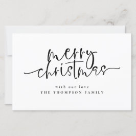 バジェットシンプル任意の色メリークリスマスカード