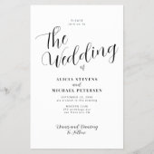 バジェットシンプル写真スタイリッシュ結婚式招待状 チラシ (正面)