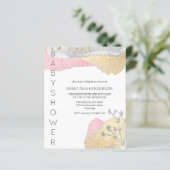 バジェットシンプル招待状ベビーシャワー。 (スタンド正面)