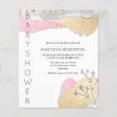 バジェットシンプル招待状ベビーシャワー。 (正面)